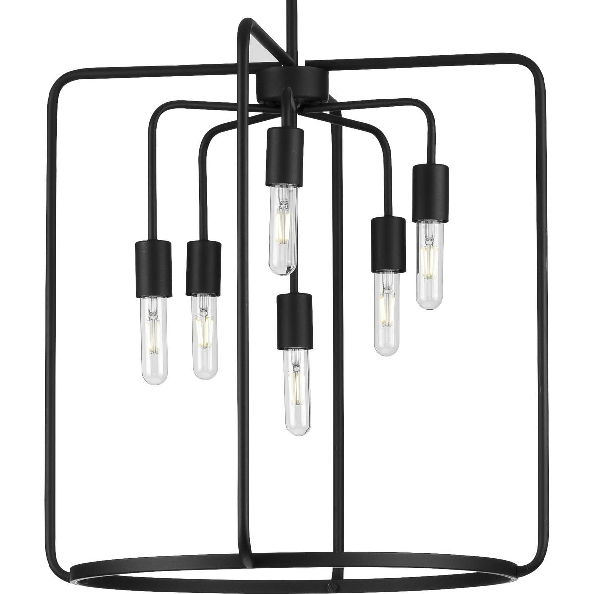 Bonn Collection Six Light Black Pendant 9.5 X 24.8 X 24.02