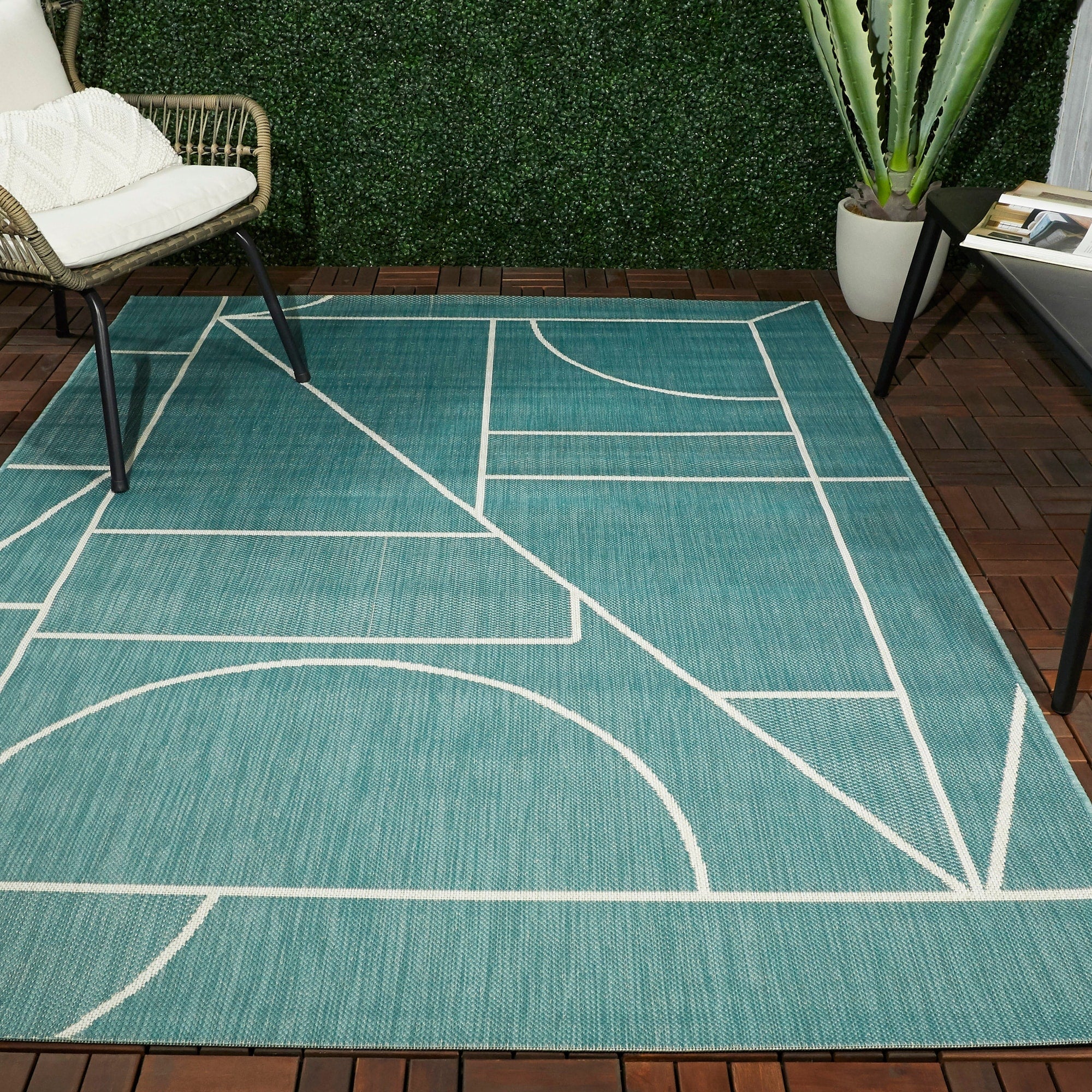 Bonomi Abstract Contemporary Indoor Outdoor Area Rug