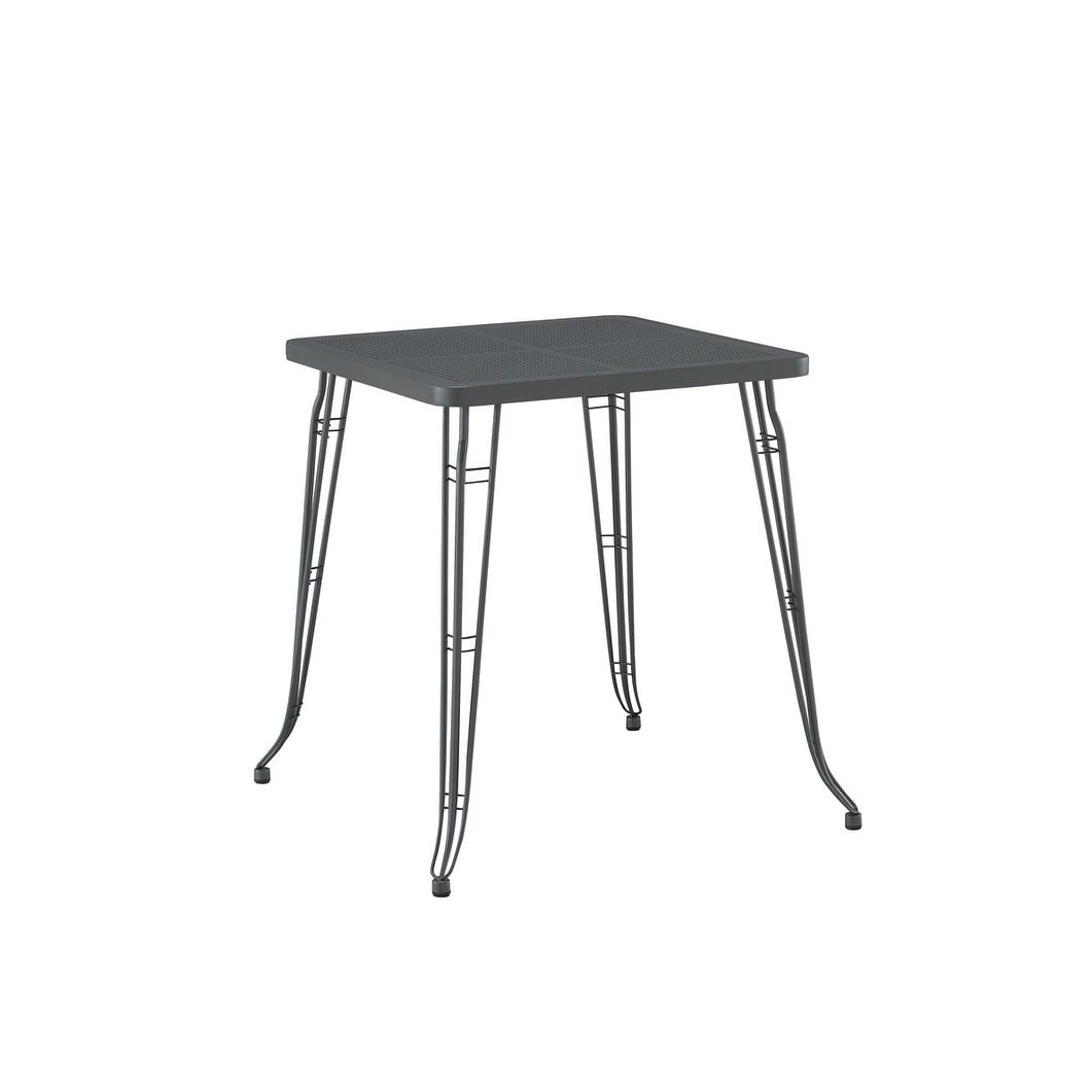 Boraam Carson Square Grey Metal Pub Table