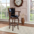 Boraam Jones Collection Black Bonded Leather 29 Inch Swivel Barstool