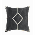 Bordered And Tufted Geometric Throw Pillow