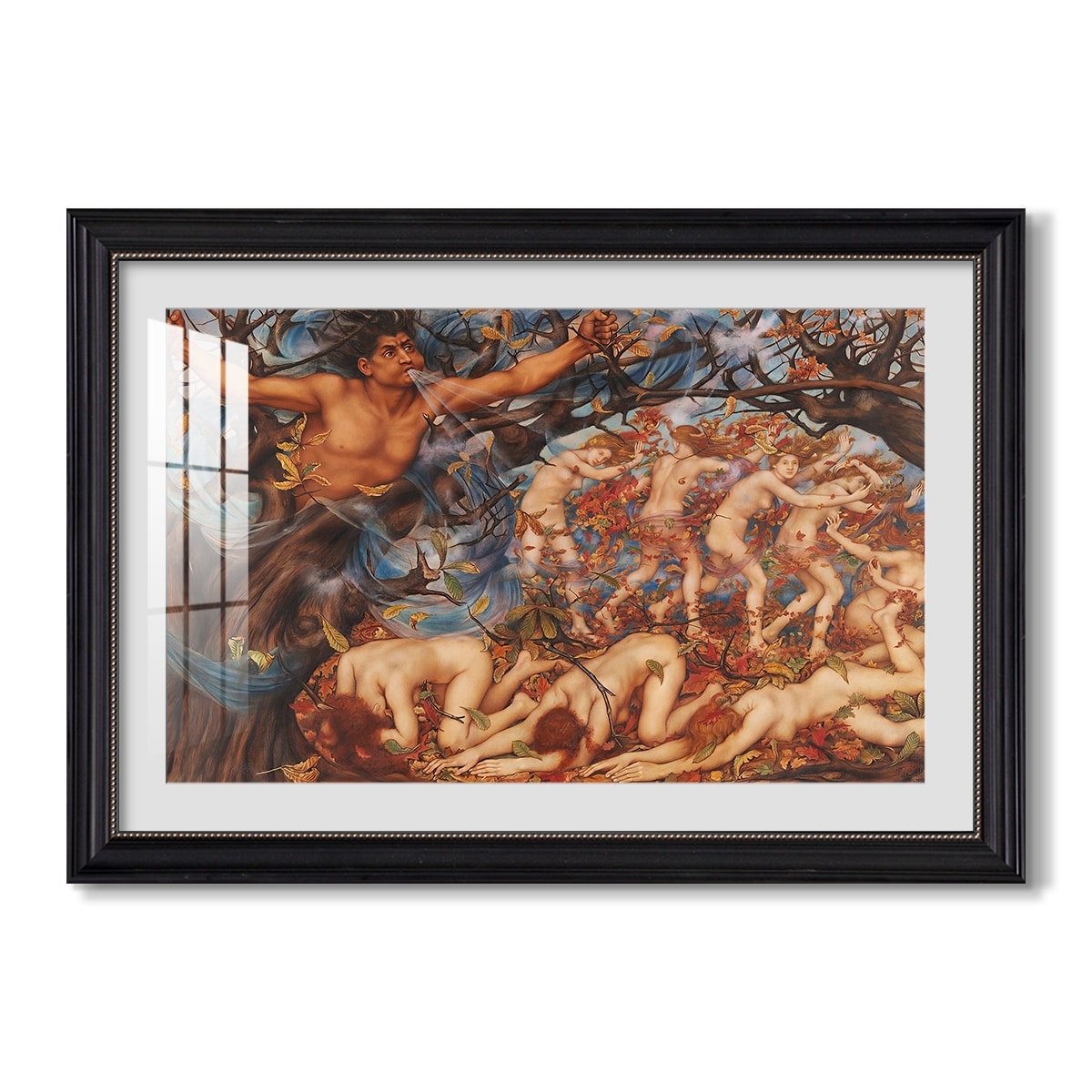 Boreas And The Fallen C 1910 1914 Evelyn De Morgan Custom Framed Print