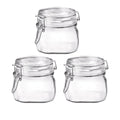 Bormioli Rocco Fido Italian Glass Airtight Jars Bpa Free Set Of 3 17.5 Oz
