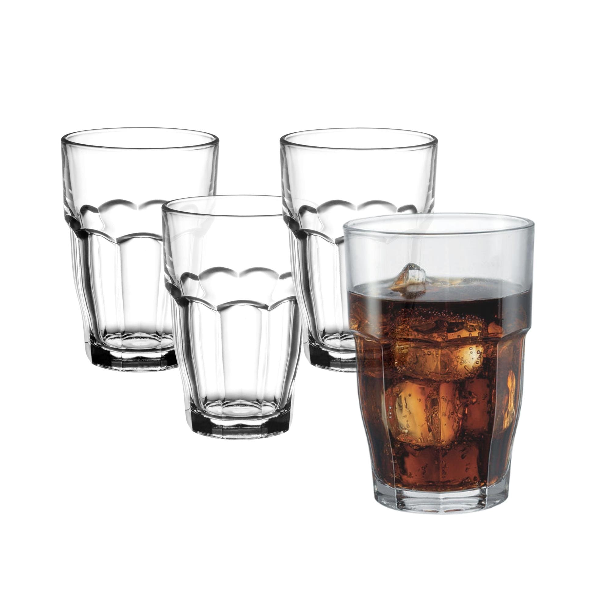 Bormioli Rocco Rock Bar Tempered Glass Rocks Glasses Pastel Stackable Set Of 4