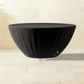 Boscoe 60in Round White Concrete Indoor/Outdoor Dining Table