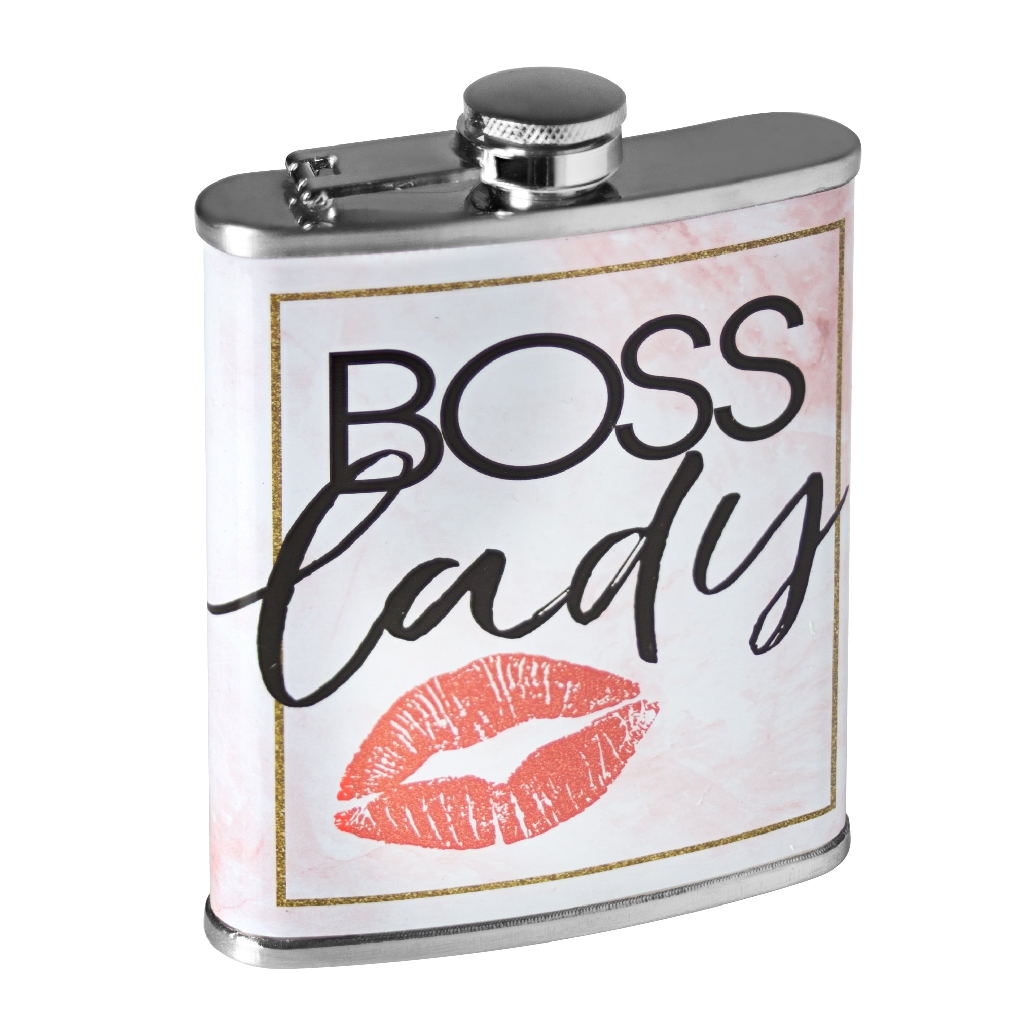 Boss Lady Stainless Steel 8 Oz Liquor Flask