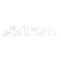 Botanica Glass Flower Napkin Rings Set Of 4