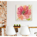 Botanical Poppy Gallery Wrapped Canvas Yellow Blue Green Red Black White