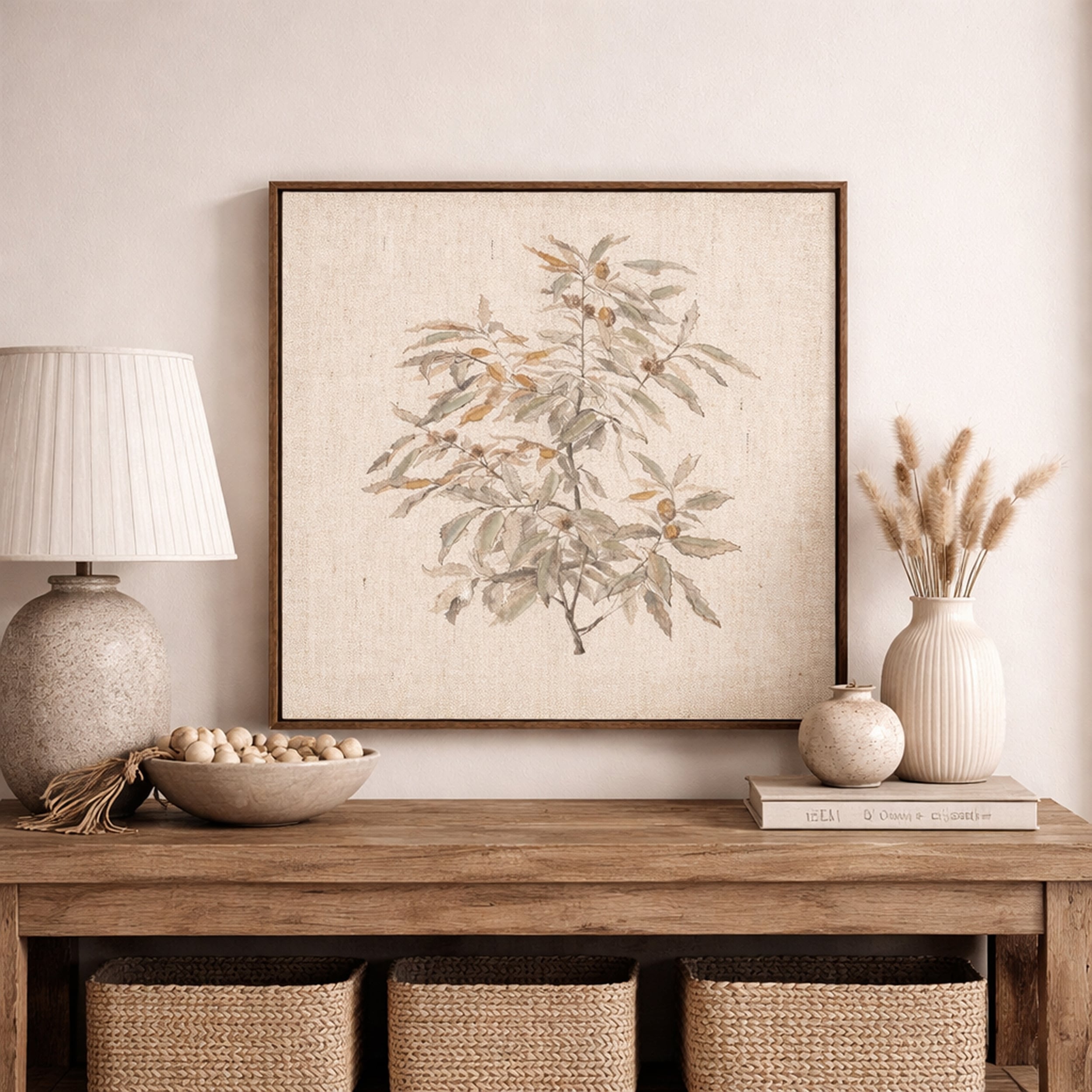 Botanical Whisper Ii Hand Painted Canvas