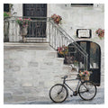 Bottega Darte Bicycle Building By Studio Arts Wrapped Canvas Painting Art Print