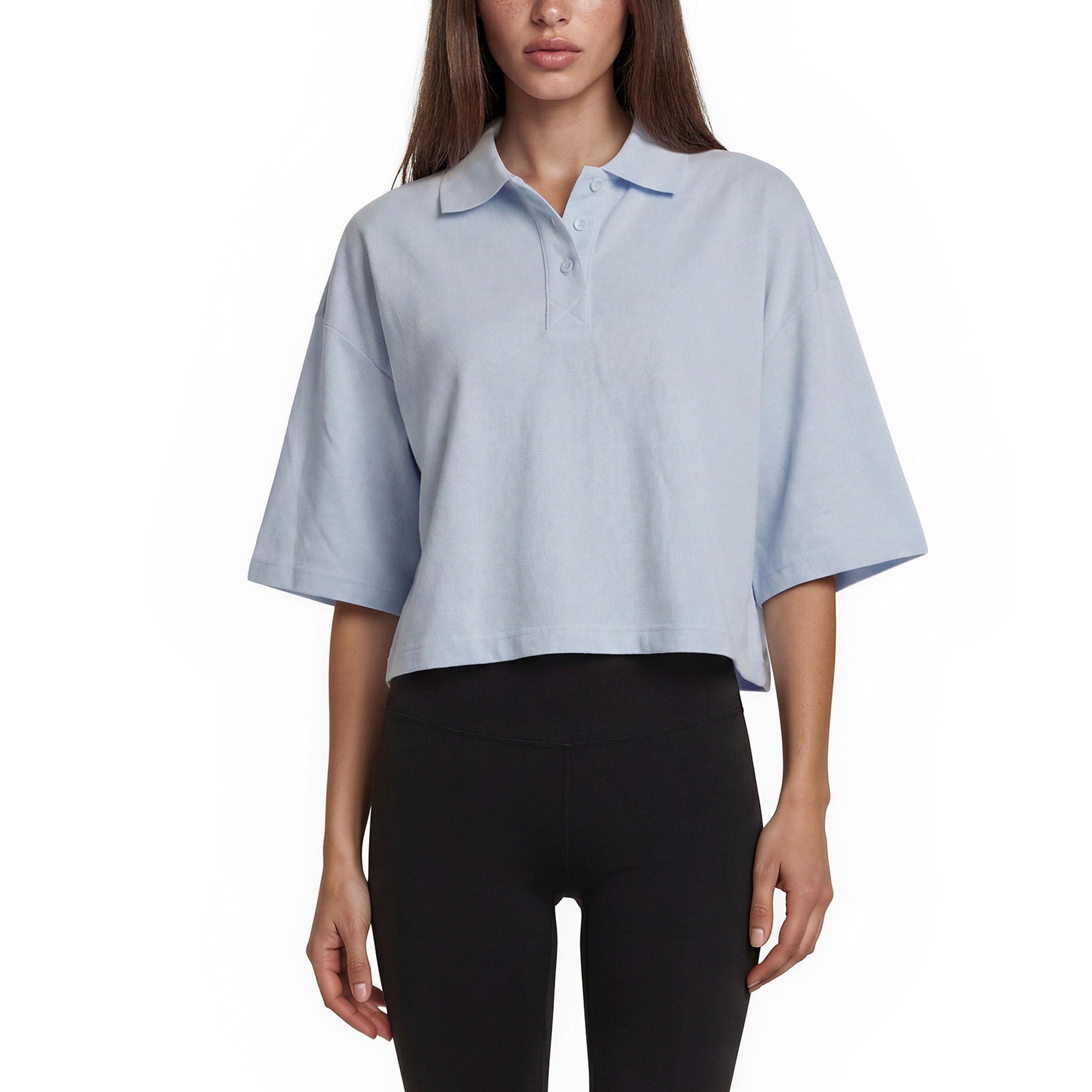 Bottega Veneta Cropped Cotton Piquet Polo Shirt