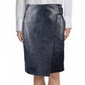 Bottega Veneta Embossed Leather Midi Skirt