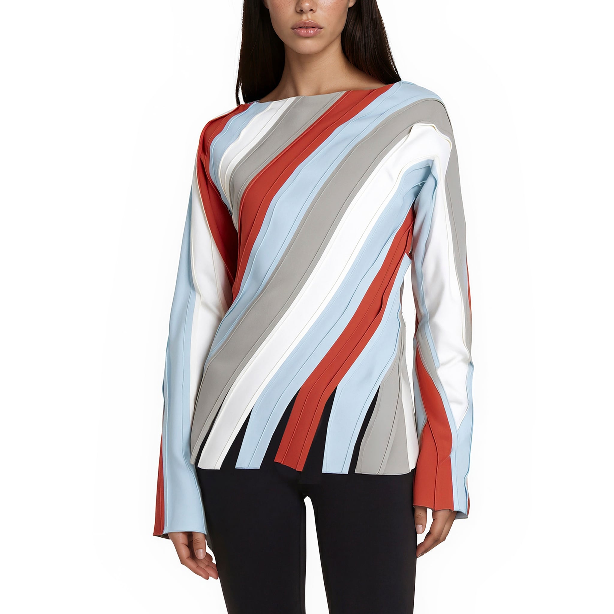Bottega Veneta Fluid Stretch Stripe Top