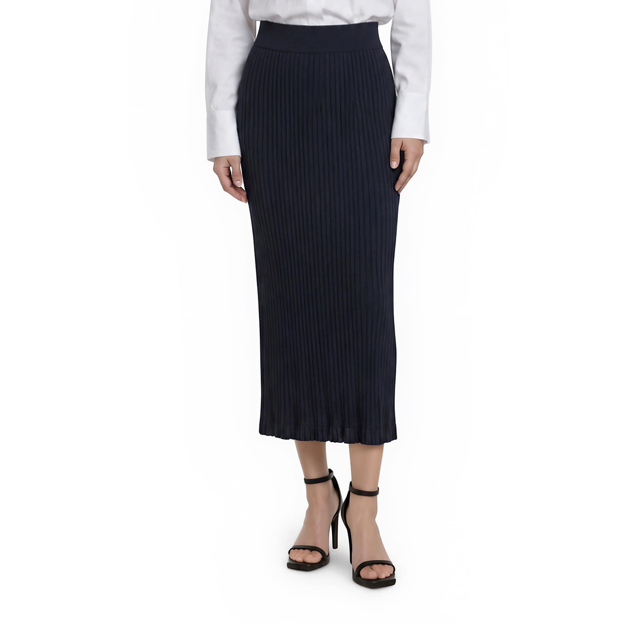 Bottega Veneta Plisse Viscose Knit Skirt