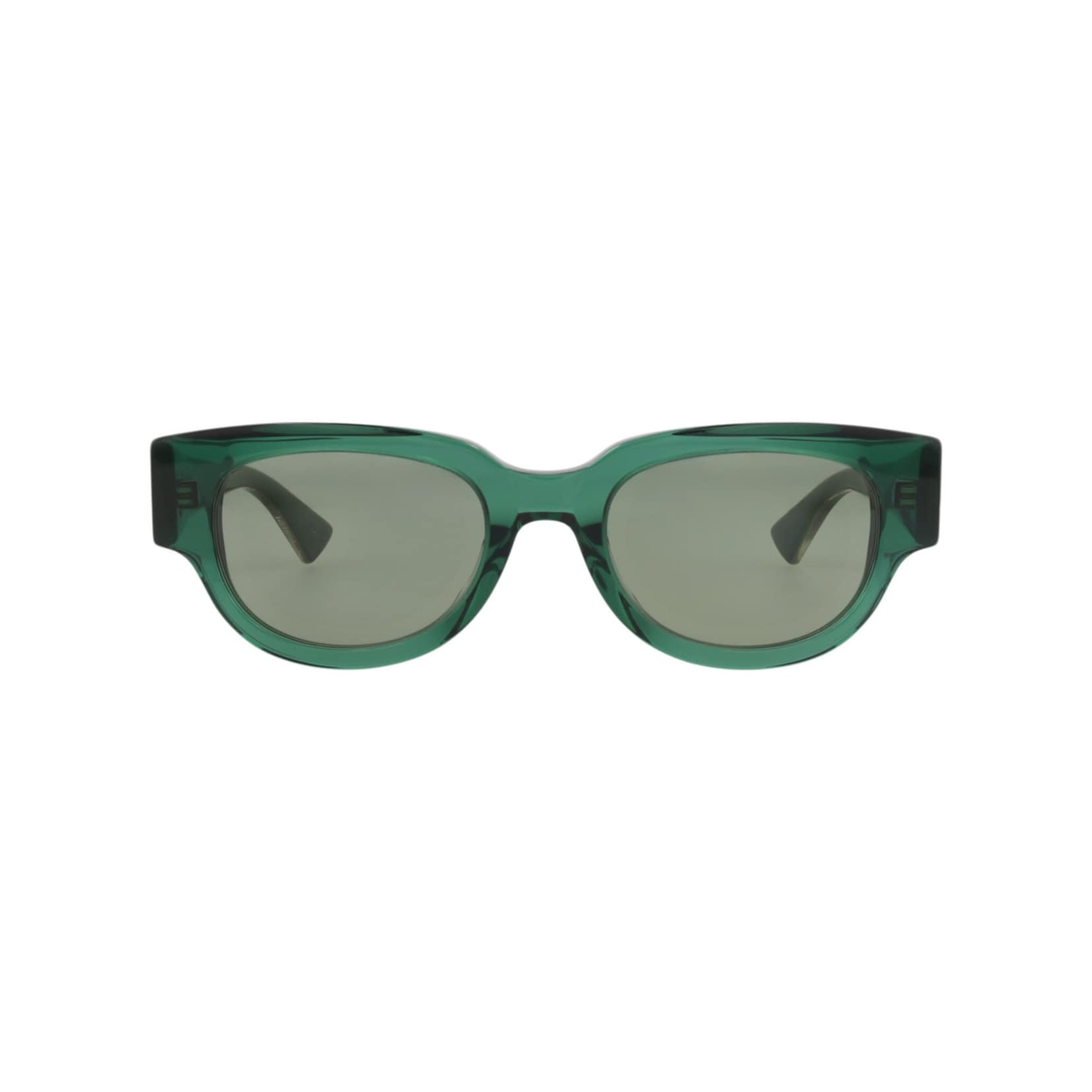 Bottega Veneta Round Frame Recycled Acetate Sunglasses