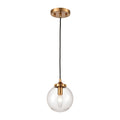 Boudreaux 6 Inch Wide 1 Light Mini Pendant In Matte Black With Antique Gold
