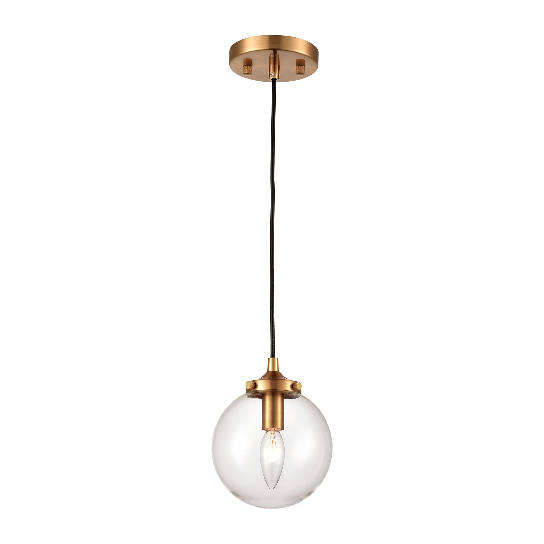 Boudreaux 6 Inch Wide 1 Light Mini Pendant In Matte Black With Antique Gold