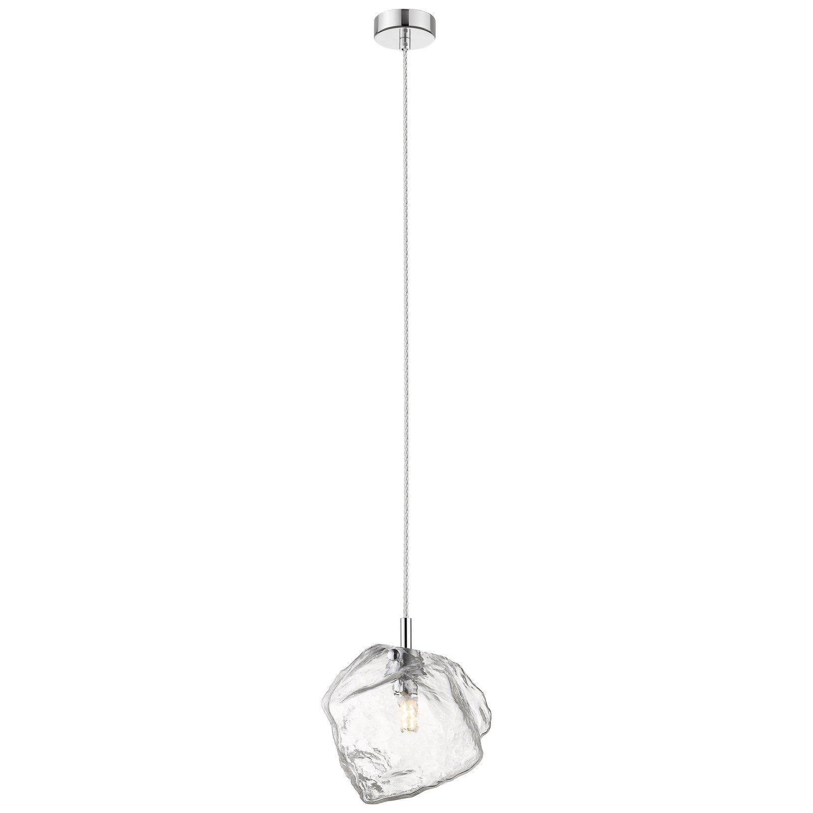 Boulder 1 Light Chrome Mini Pendant