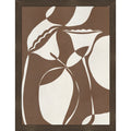 Bound By Beauty No. 3 By Shatha Al Dafai Wood Framed Wall Art Print Woodgrain Stripe Chocolate
