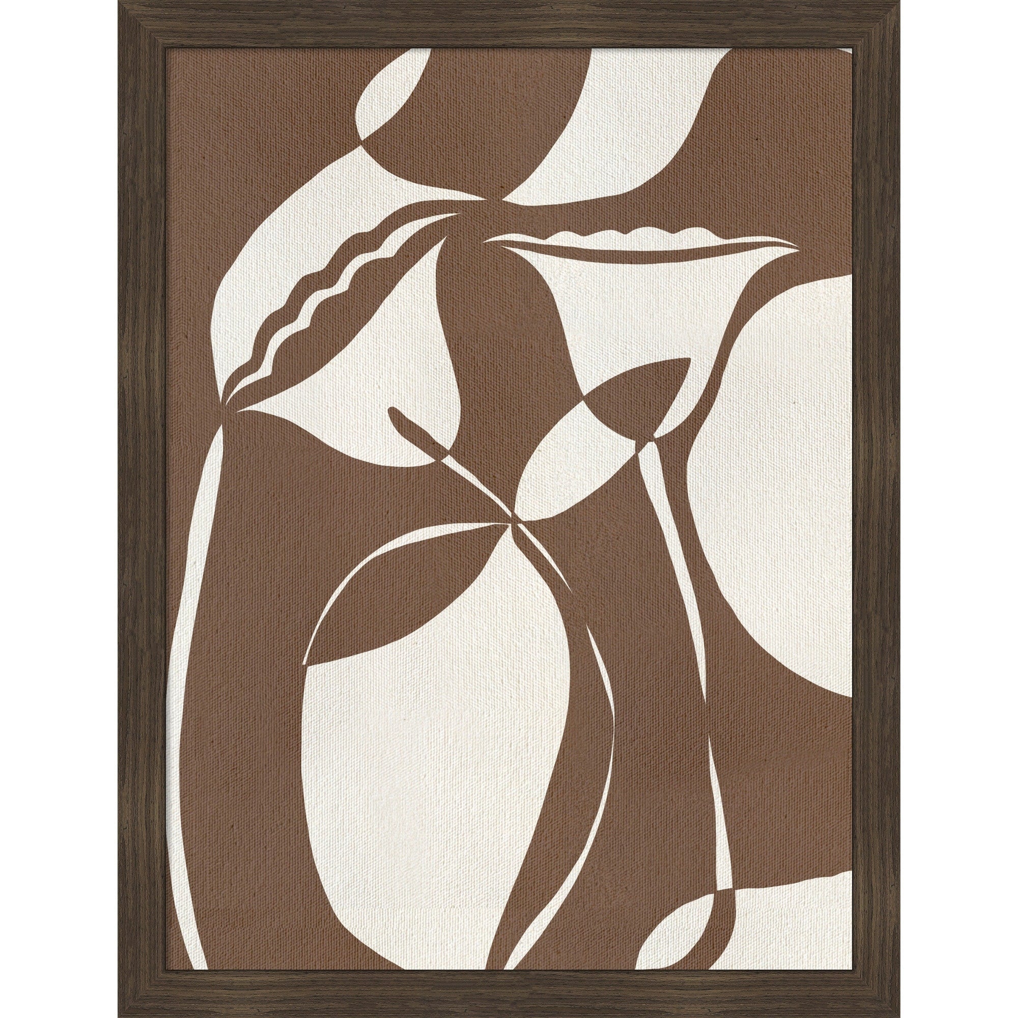 Bound By Beauty No. 3 By Shatha Al Dafai Wood Framed Wall Art Print Woodgrain Stripe Chocolate