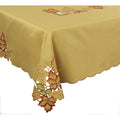 Bountiful Leaf Embroidered Cutwork Fall Tablecloth 60 By 84 Inch