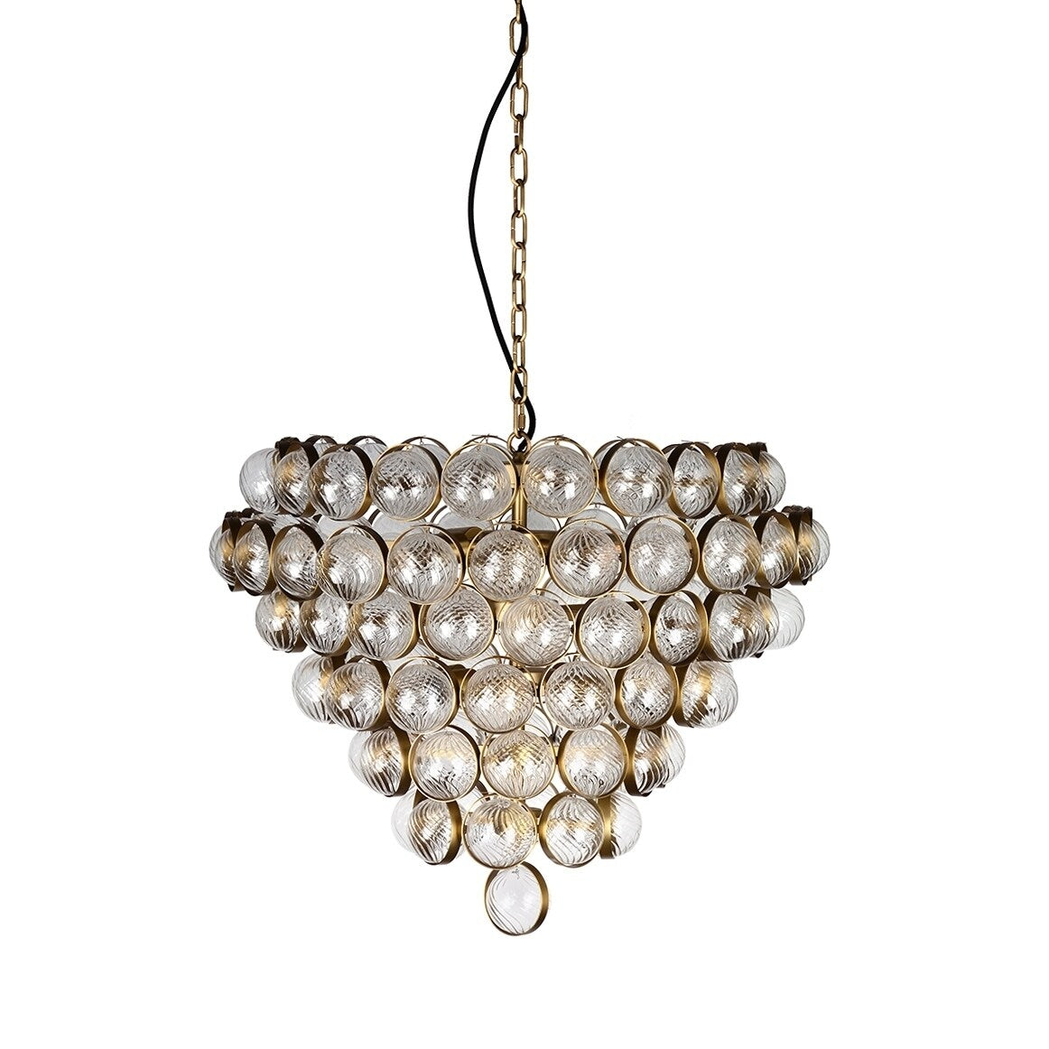 Bouquet Textured Glass Antiqued Finish Chandelier N A