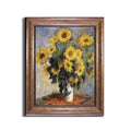Bouquet Of Sunflowers 1880 By Claude Monet Bronze Gold Framed Canvas Art 24 In X 20 In Framed Size