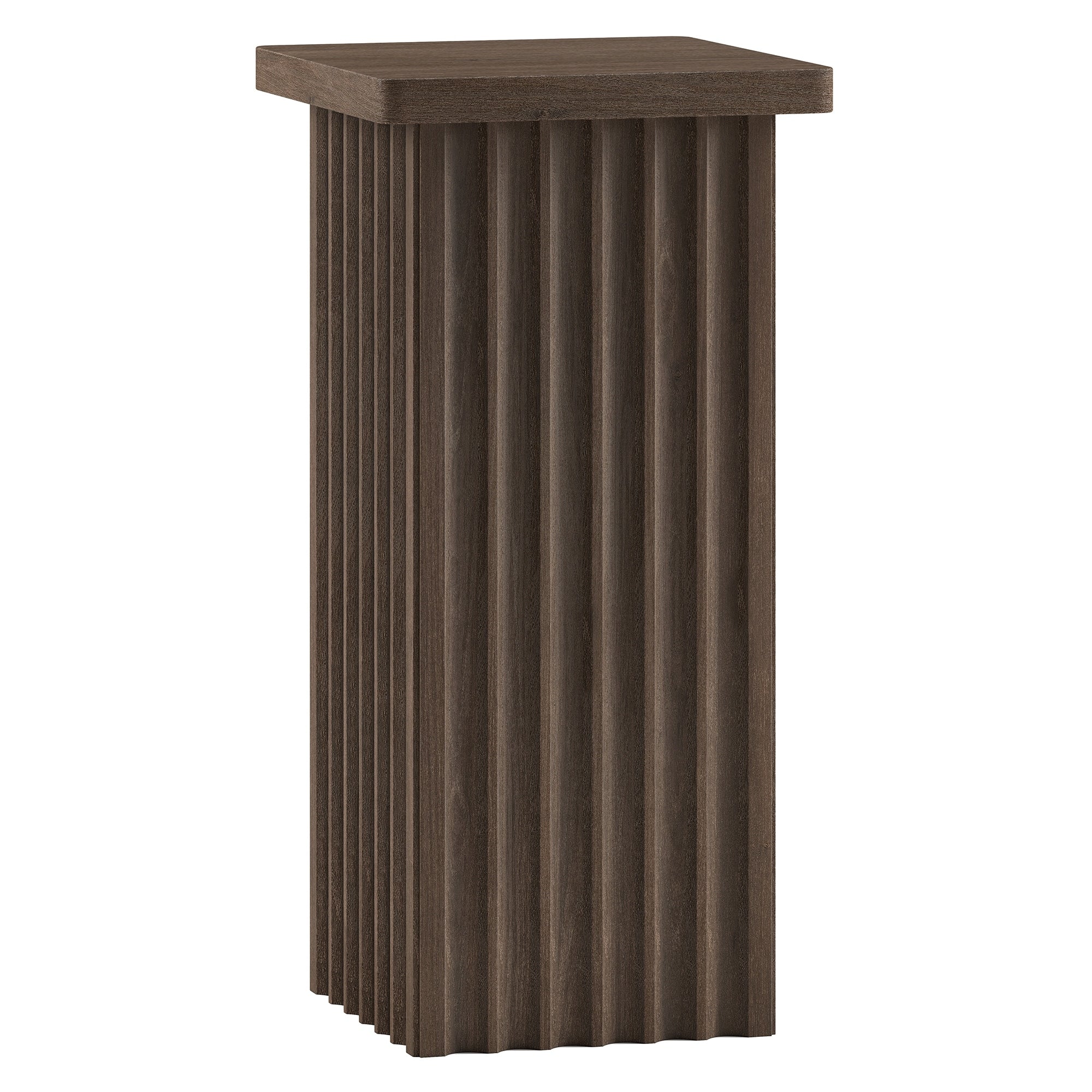 Bourne 10.75 Wide Square Fluted Side Table 10.75 Wide