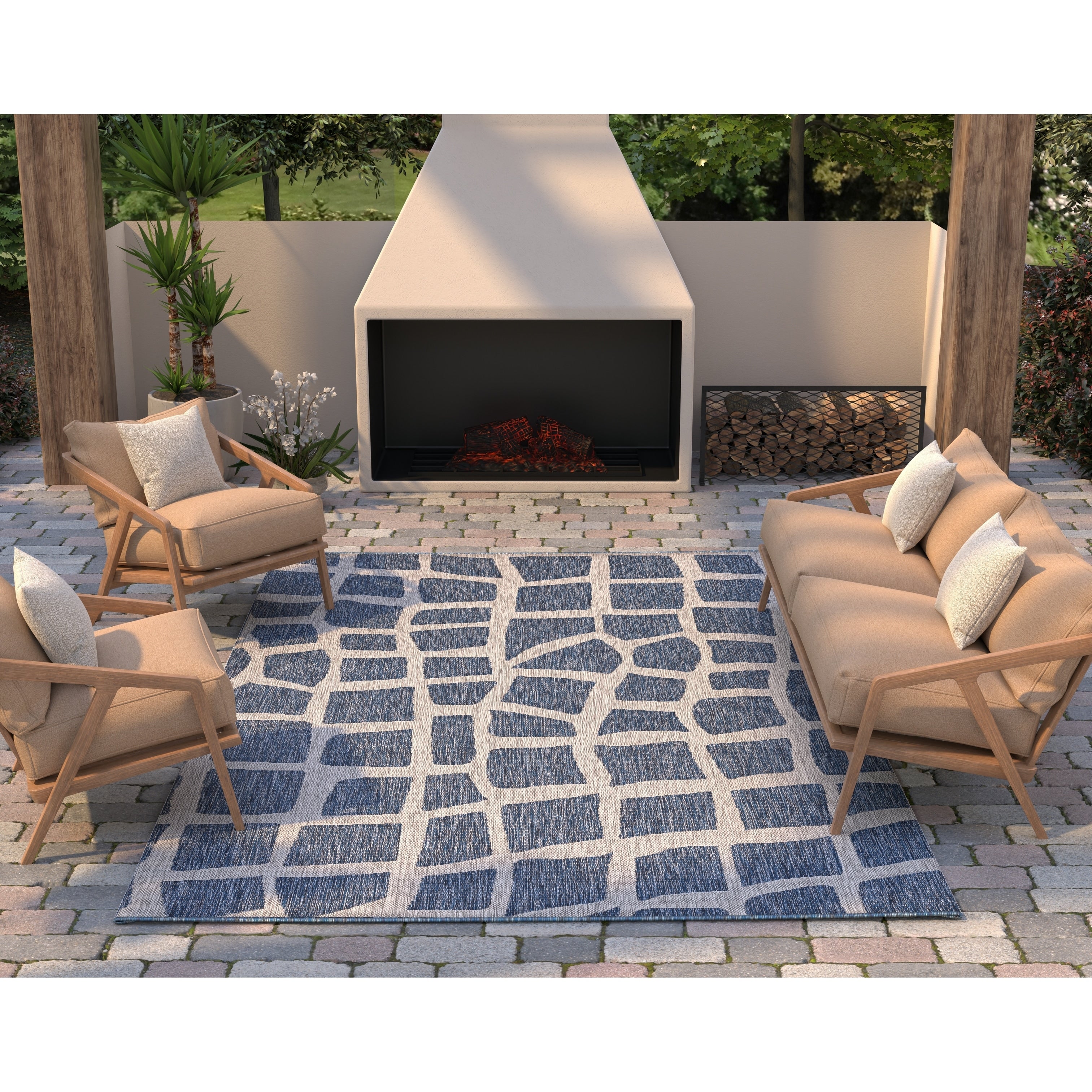 Havenside Home Bovence Global Giraffe Rug