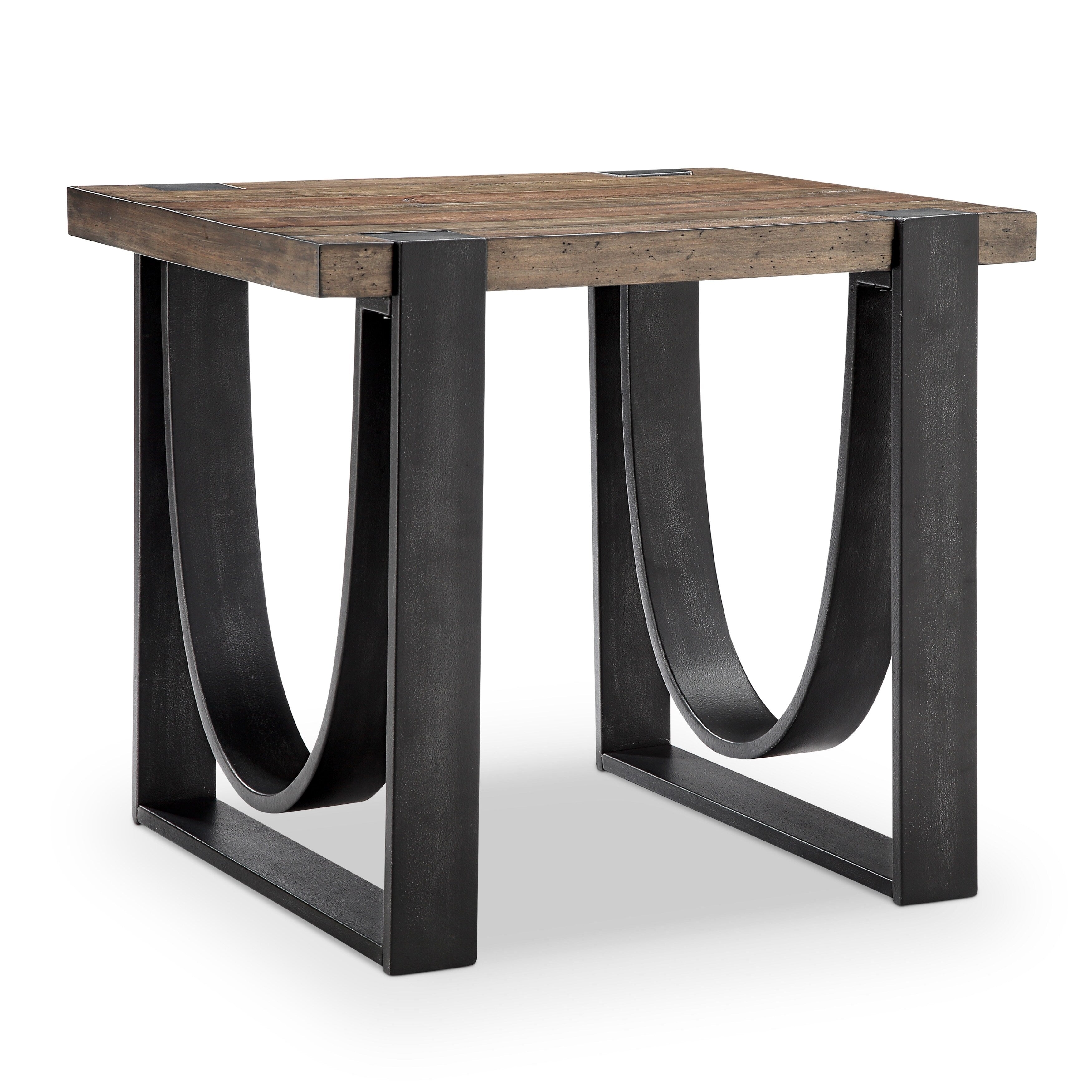 Bowden Industrial Rustic Honey Rectangular End Table