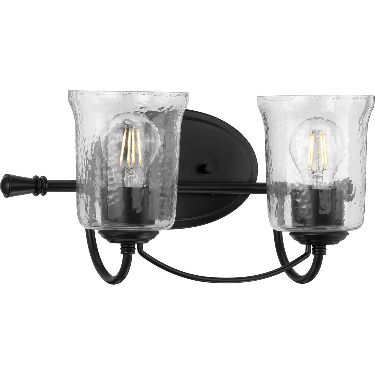 Bowman Collection Black Two Light Bath