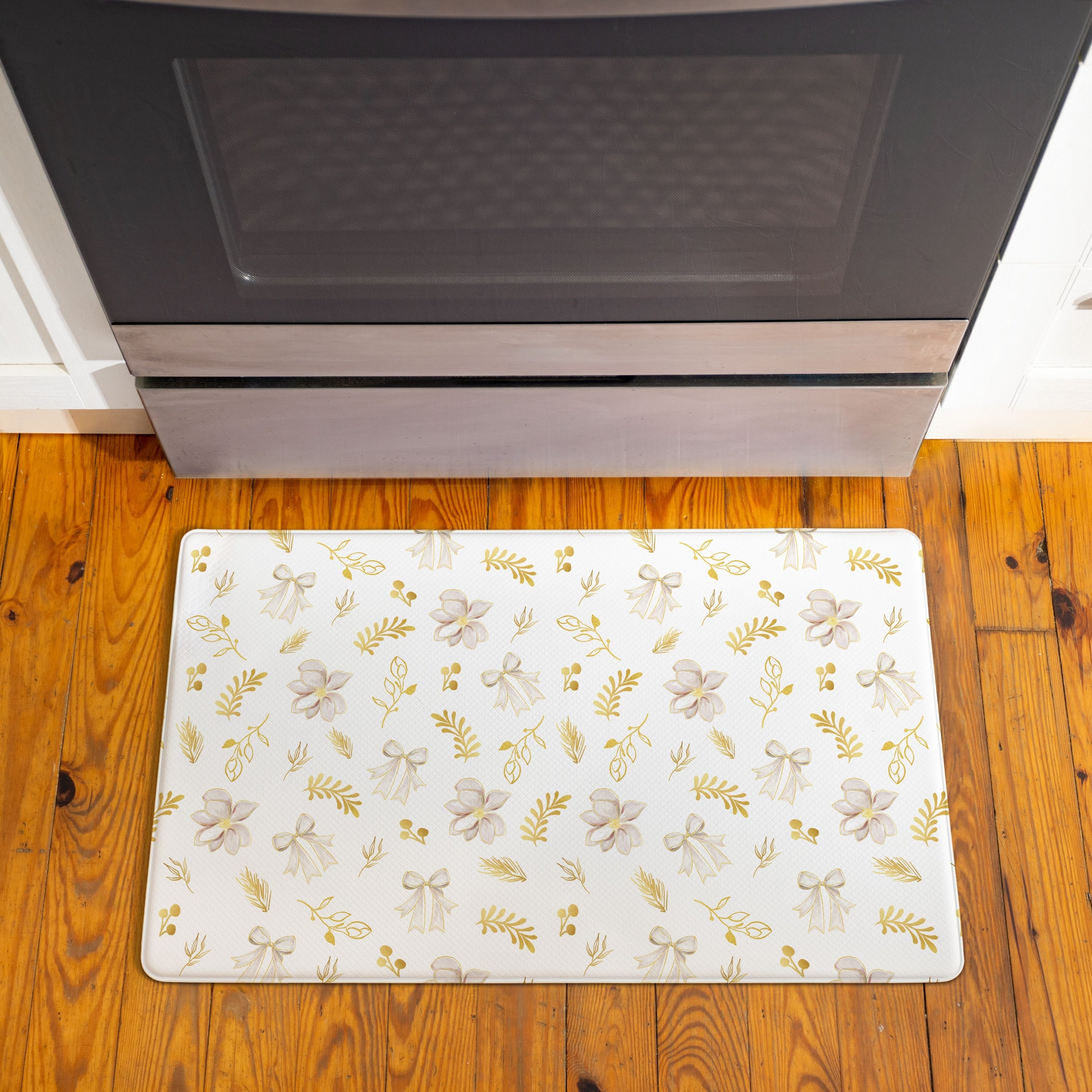 Bows And Magnolia Ditsy Anti Fatigue Door Mat 30 X 18