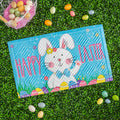 Bowtie Bunny Embossed Door Mat 30 X 18