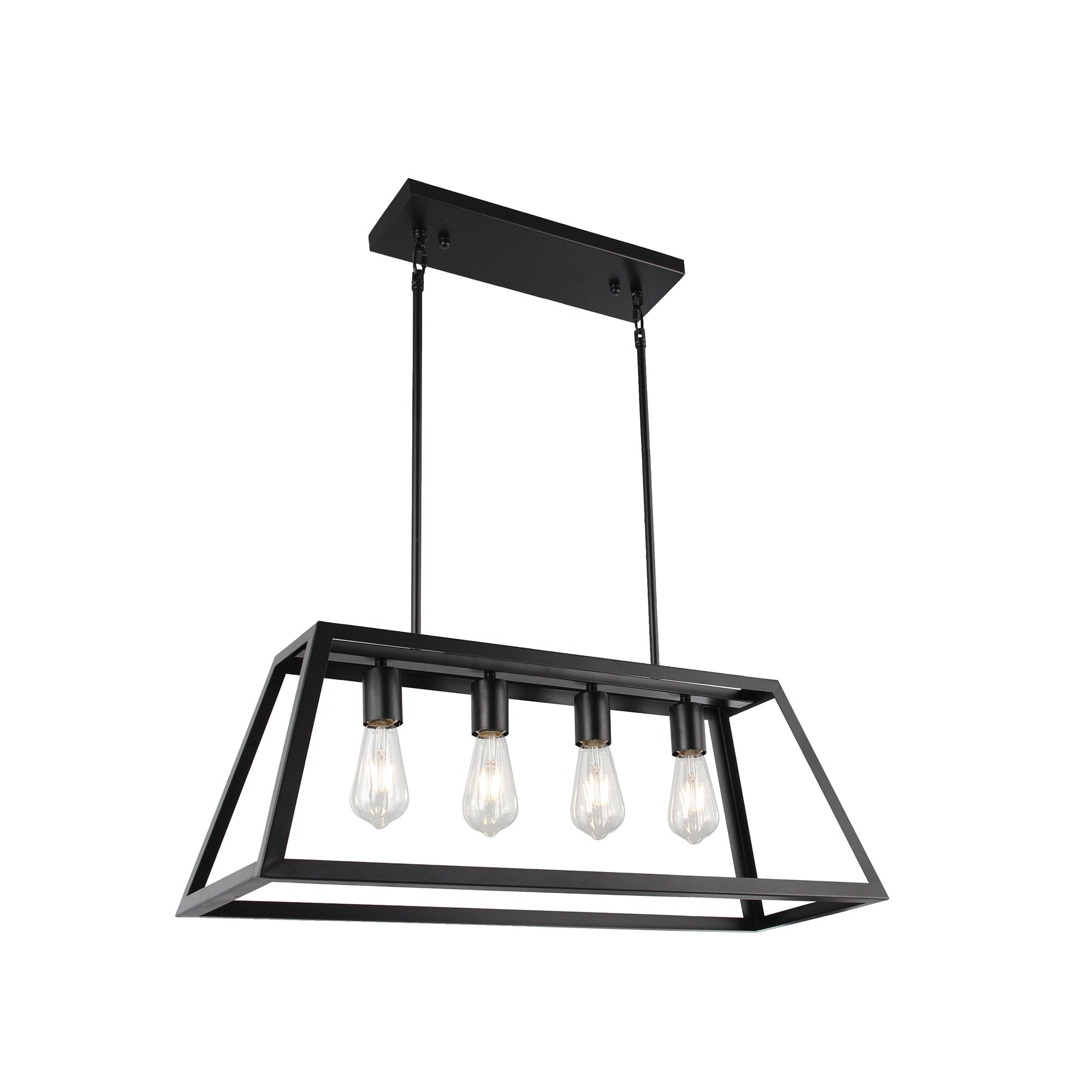 Boxie 4 Light Pendant Light In Matte Black