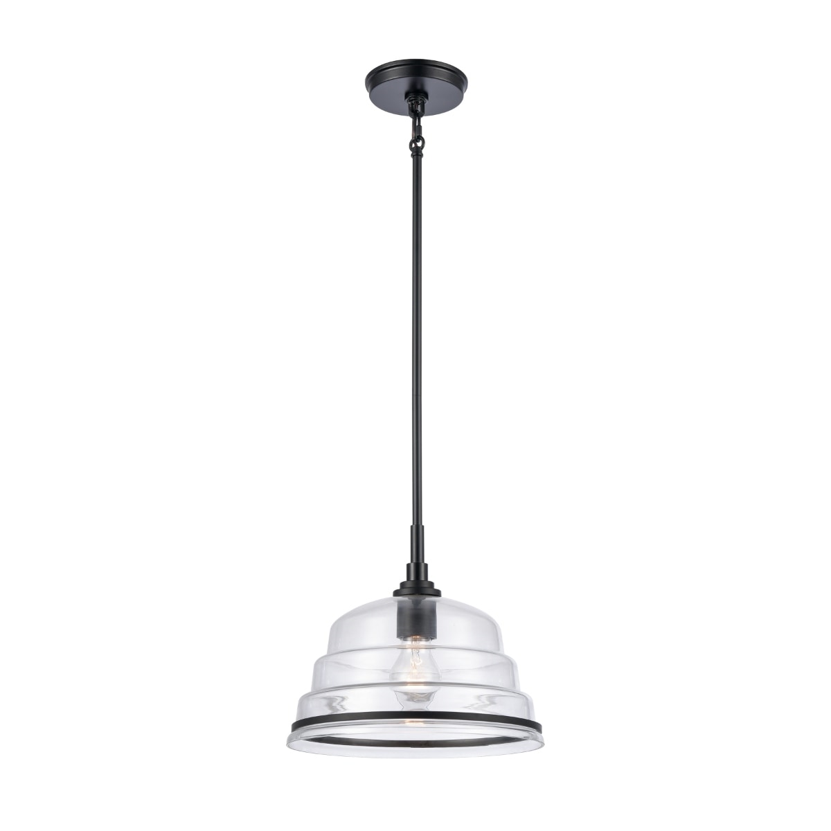 Boyer 11 Inch Wide 1 Light Pendant In Matte Black