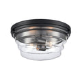 Boyer 14 Wide 2 Light Flush Mount Matte Black 14 Inch W