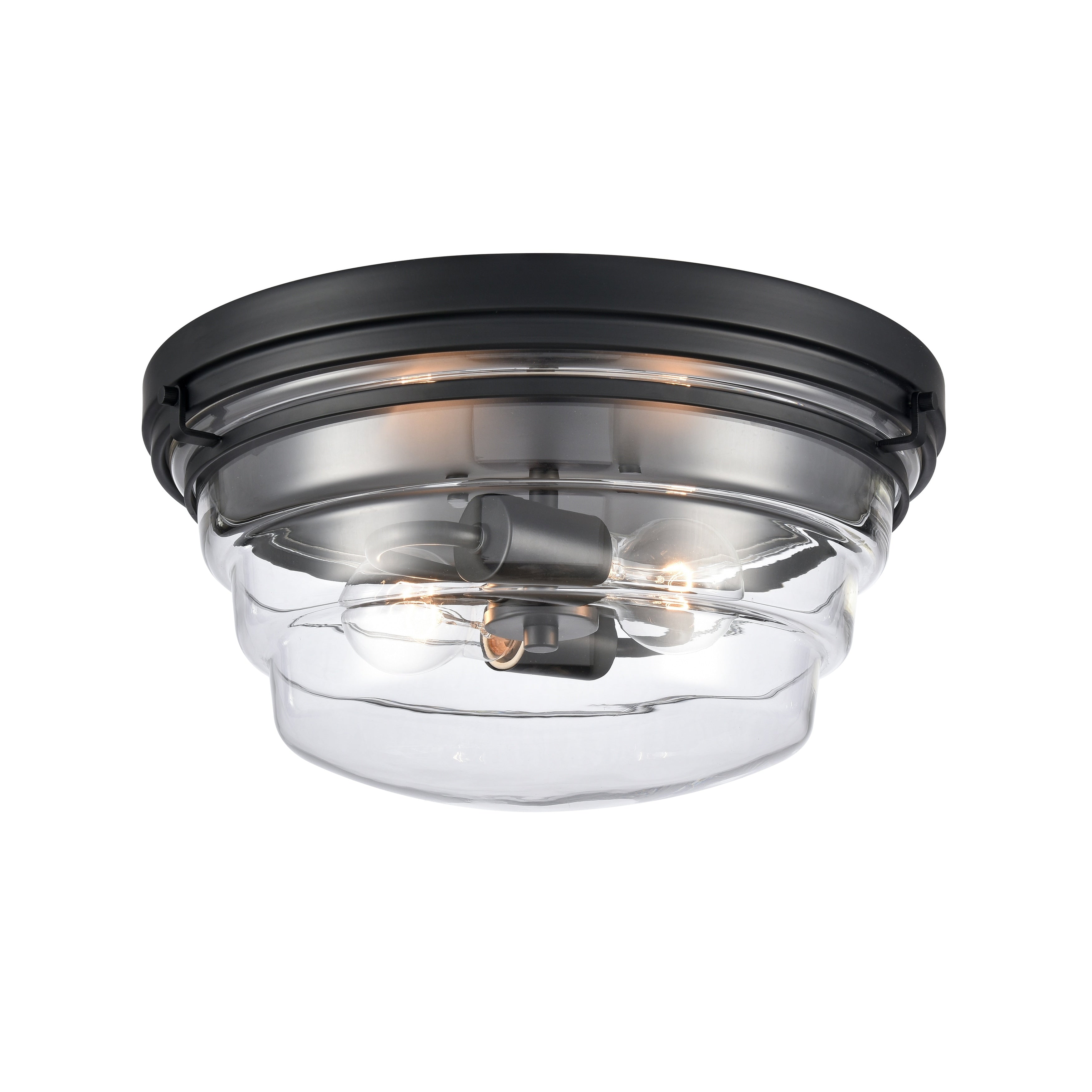 Boyer 14 Wide 2 Light Flush Mount Matte Black 14 Inch W