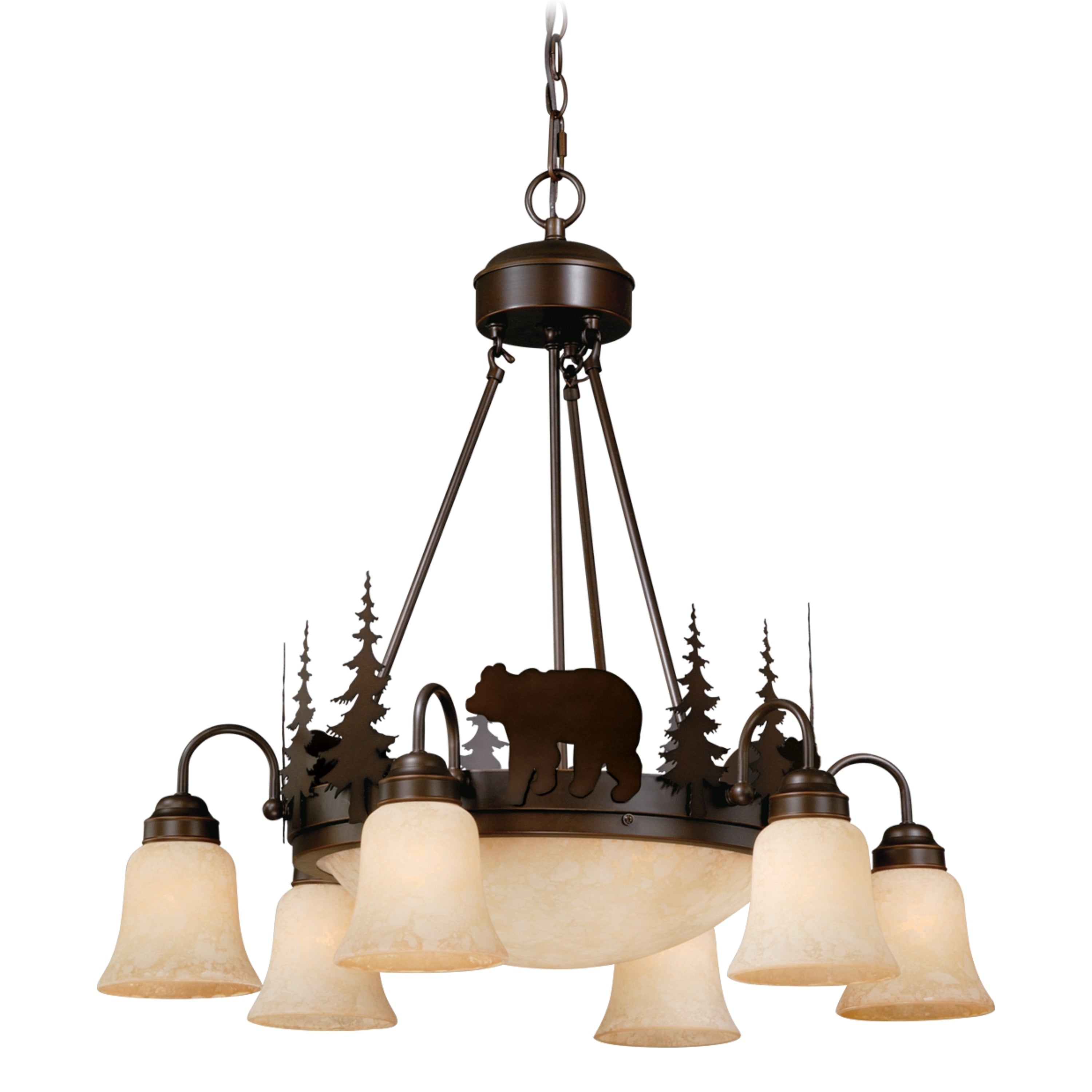 Vaxcel Bozeman 9L Chandelier Burnished Bronze