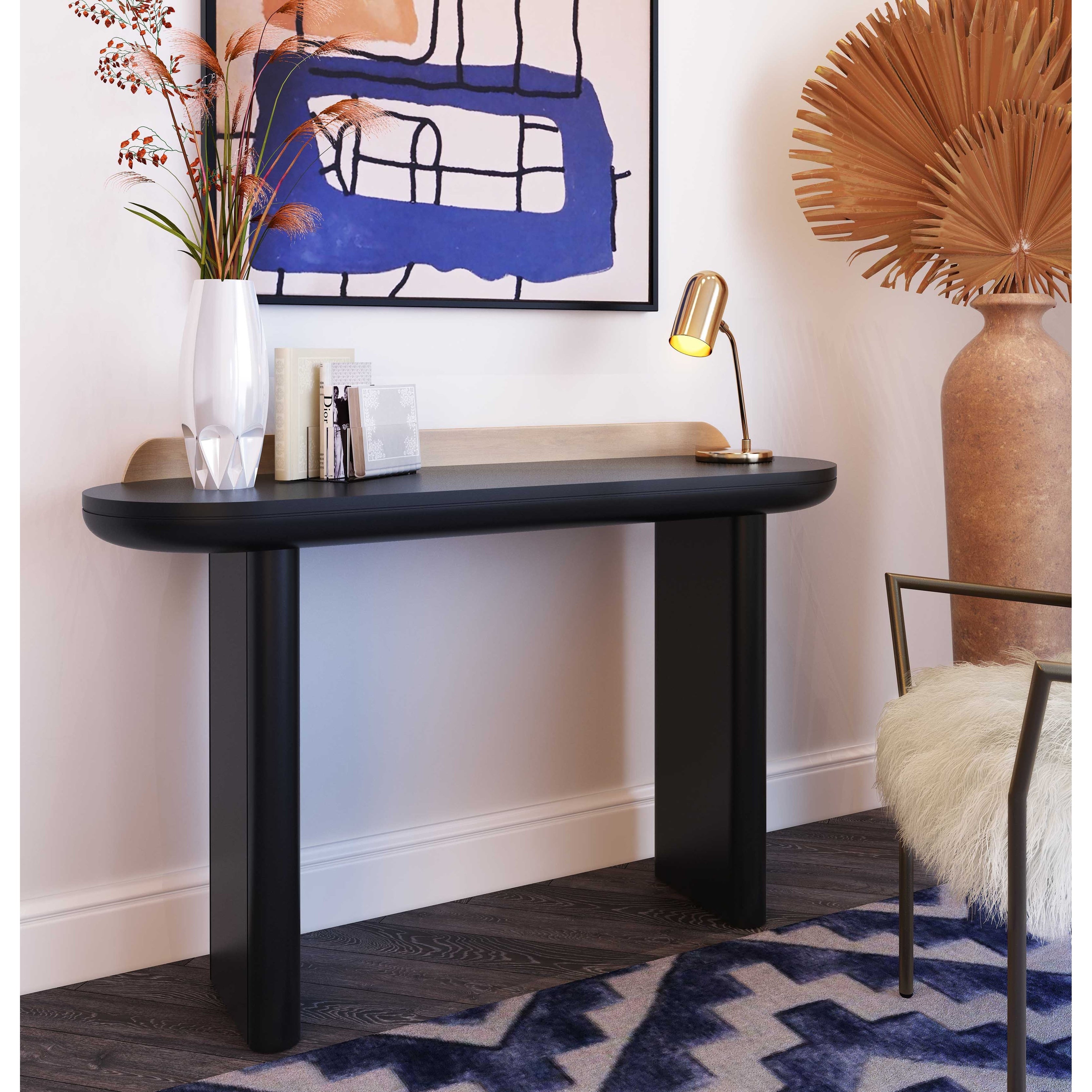Braden Black Desk Console Table