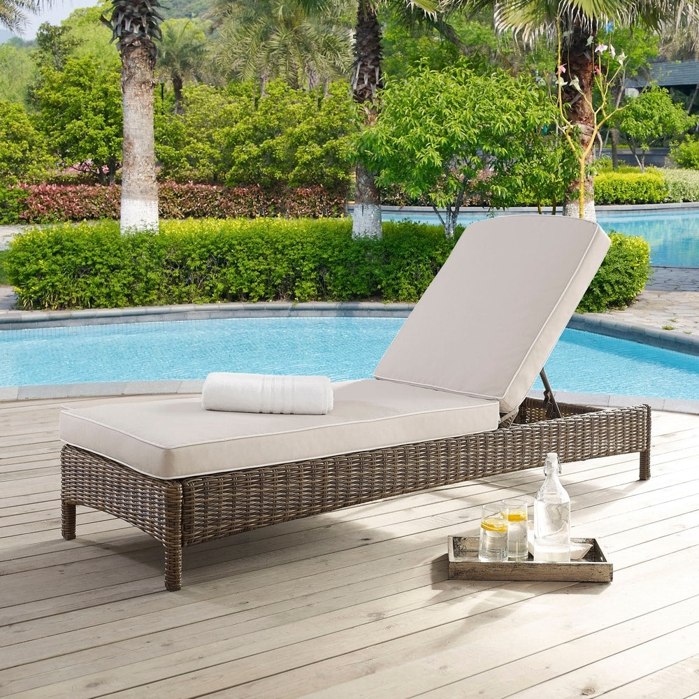Bradenton Chaise Lounge With Sand Cushions