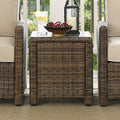 Bradenton Brown Wicker Rectangular Outdoor Side Table