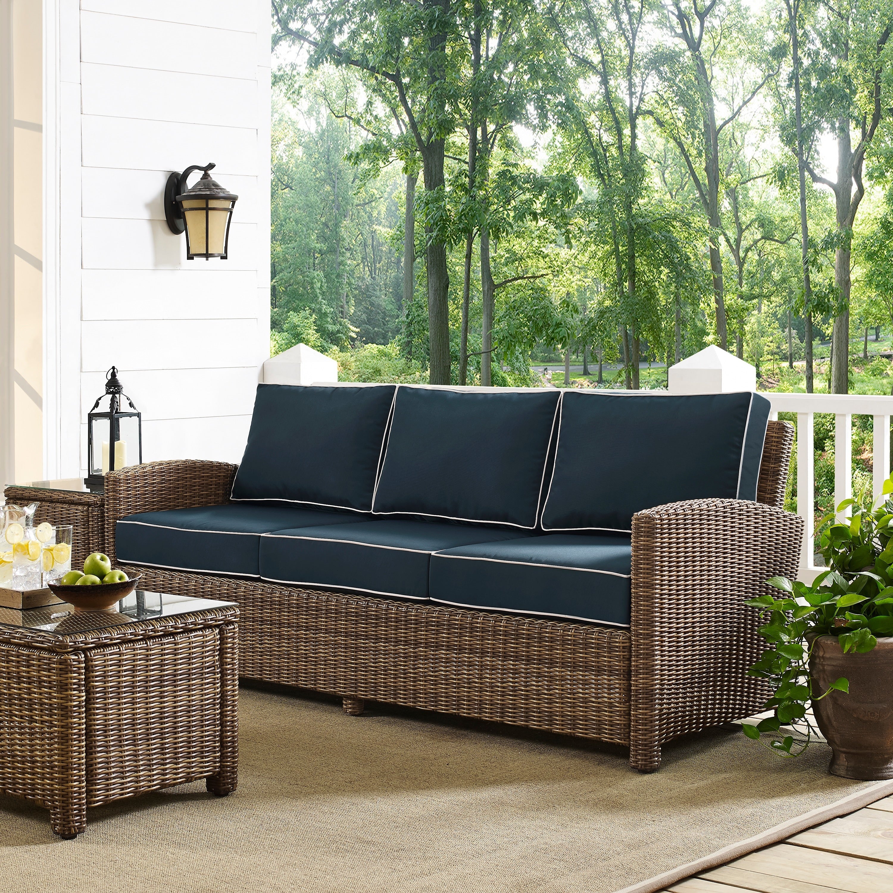 Bradenton Sofa With Navy Cushions