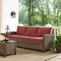 Bradenton Sofa With Sangria Cushions