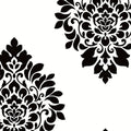 Bradford Blue And Black Vinyl 32.7 Foot X 20.5 Inch Large Damask Spot Wallpaper