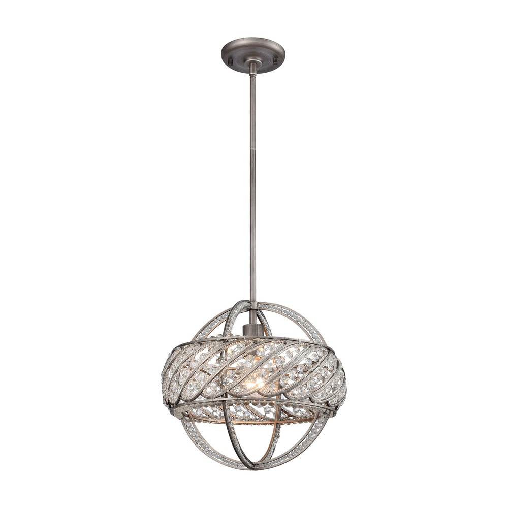 Bradington 1 Light Pendant Weathered Zinc