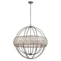 Bradington 32 Inch Wide 8 Light Chandelier In Weathered Zinc 32In W X 32In D X 32In H