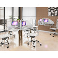 Bradley 4 Piece Round Sectional Cubicle Desk With Keyboard Shelf By Manhattan Comfort