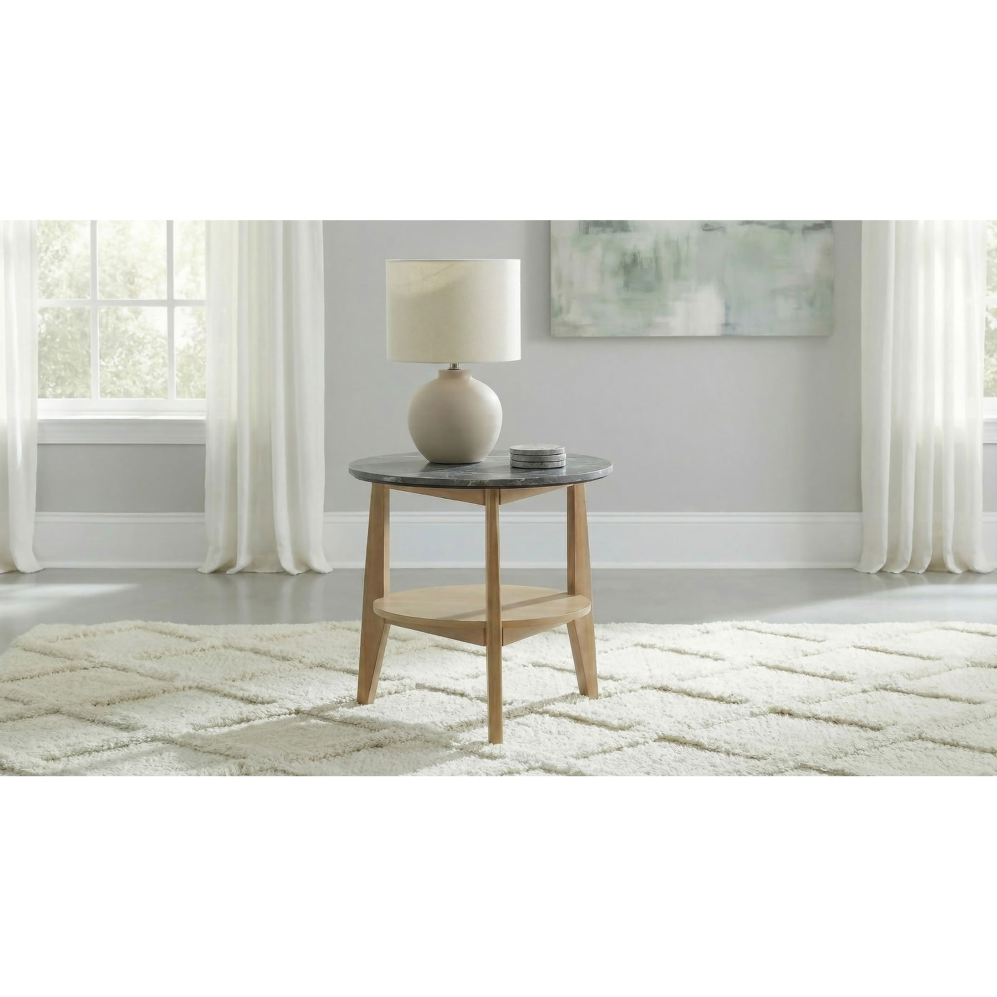 Bradley Round Smarttop End Side Table