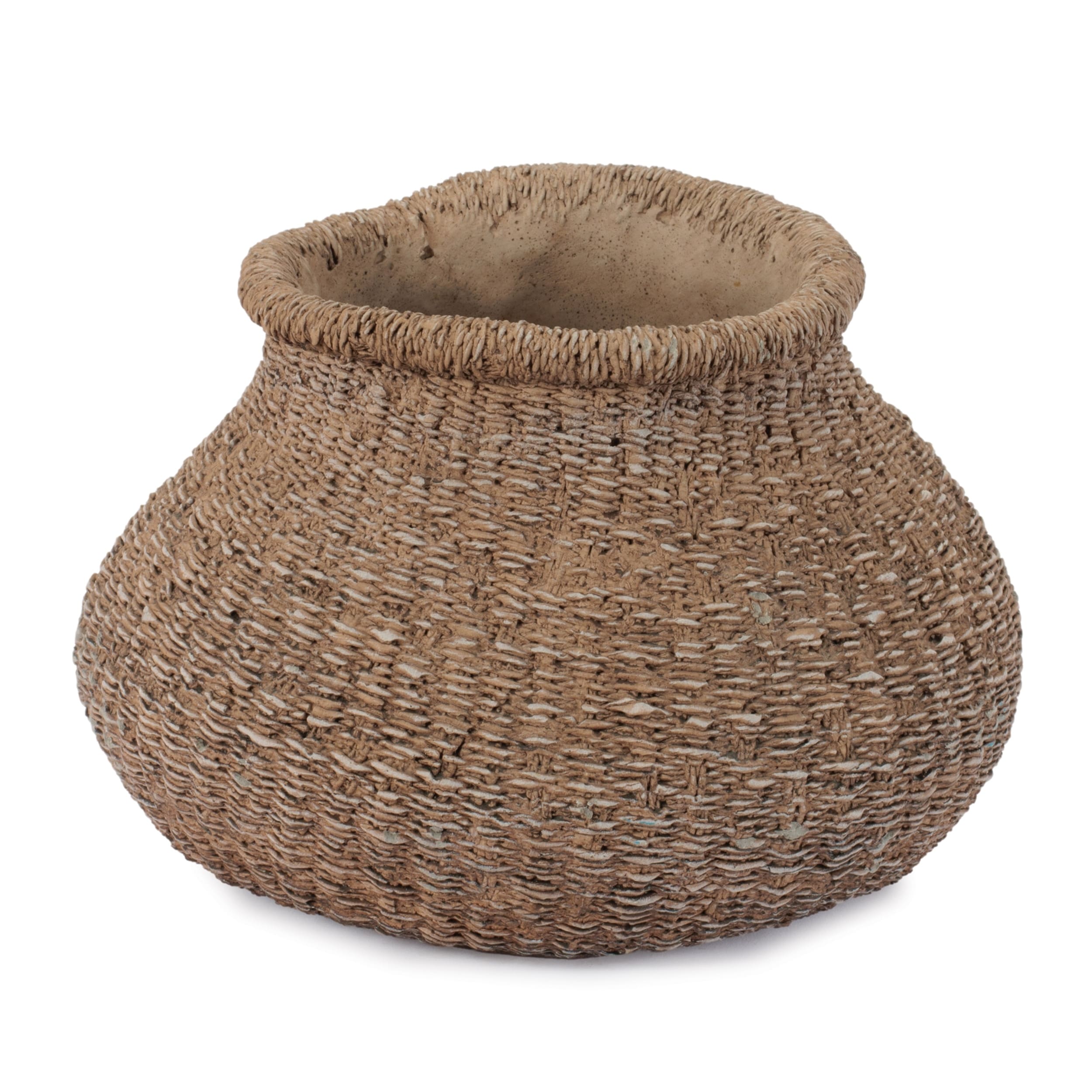 Braided Weave Cement Vase 10 D
