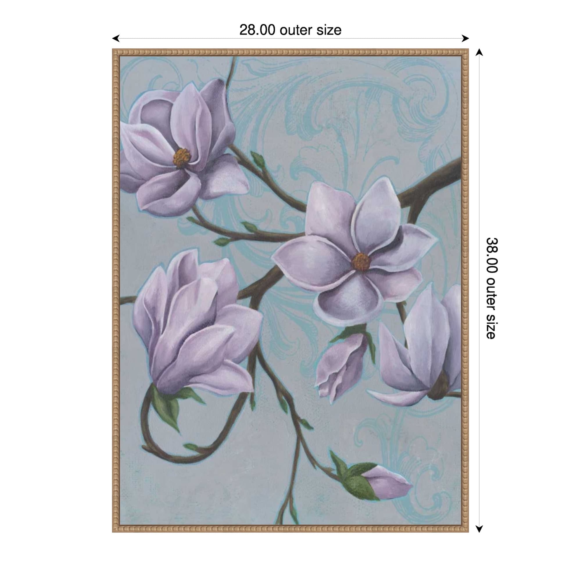 Branches Of Magnolia No. 1 By Grace Popp Framed Canvas Wall Art Print